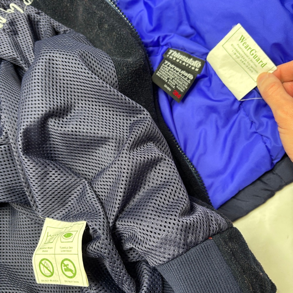 Vintage US Coast Guard Jacket and Fleece Set Navy Blue Size Small Casual Hooded - Picture 6 of 8